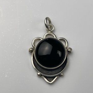 Sterling Silver Garnet  Pendant